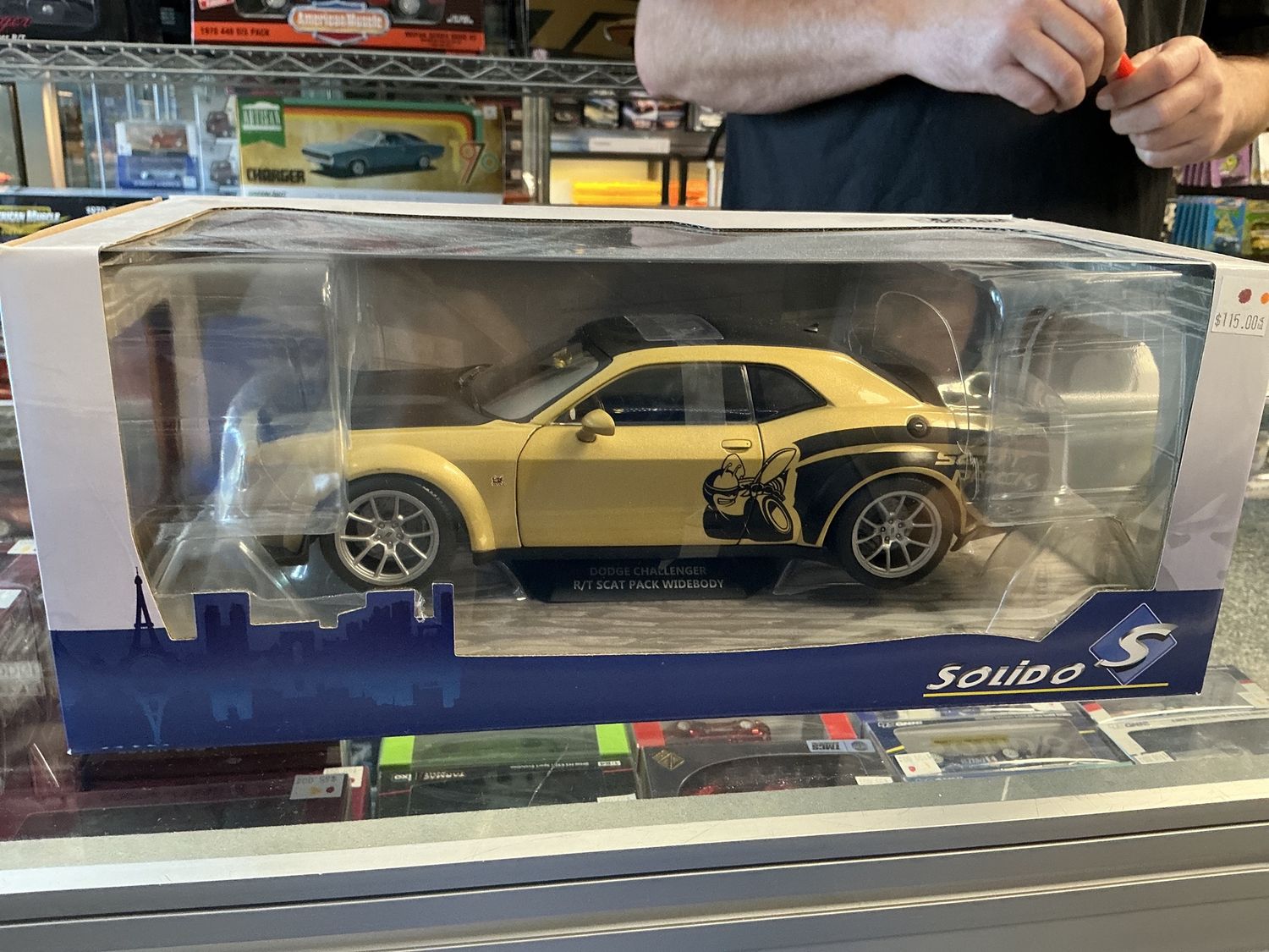 Dodge Challenger RT scat pack widebody gold