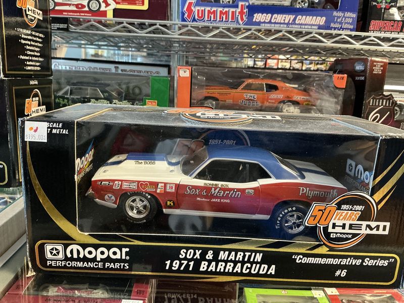 Socks and Martin 1971 barracuda