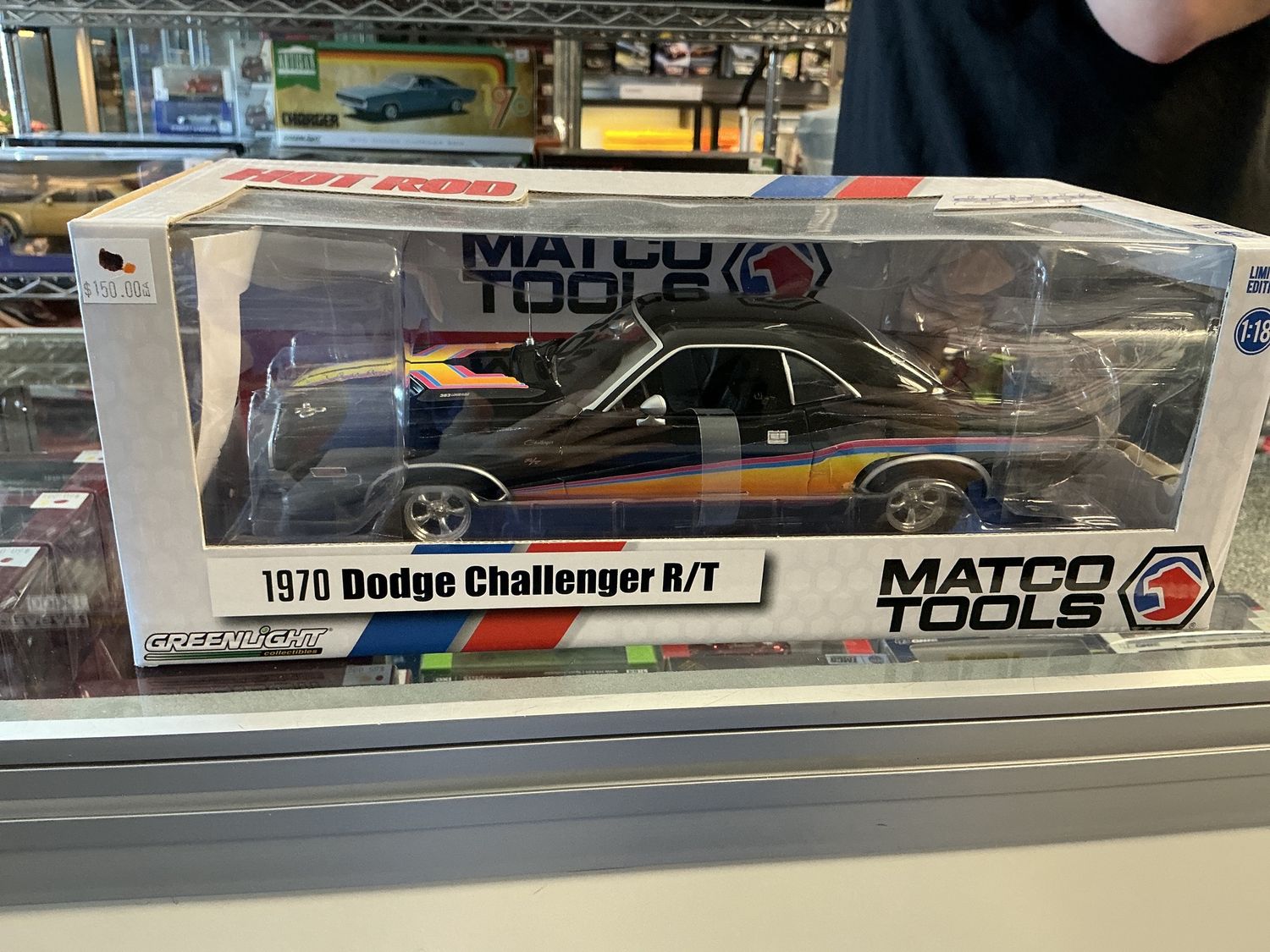 1970 Dodge Challenger RT black with stripes Matco tools