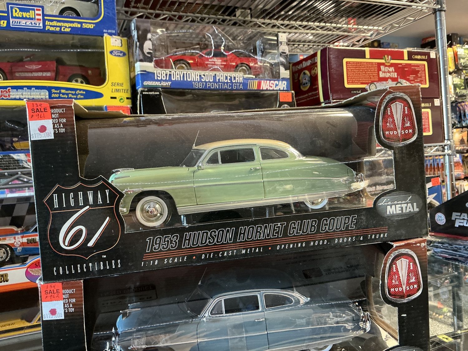 1953 Hudson Hornets club coupe mint green