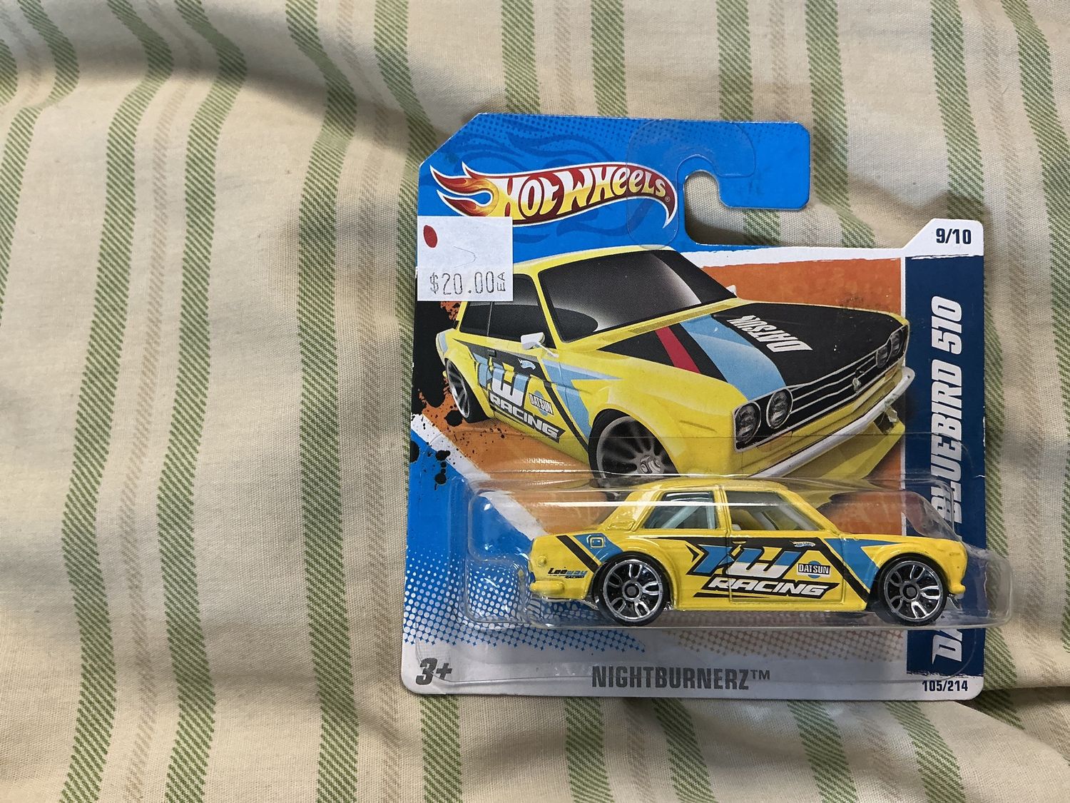 Datsun bluebird 510 yellow short card