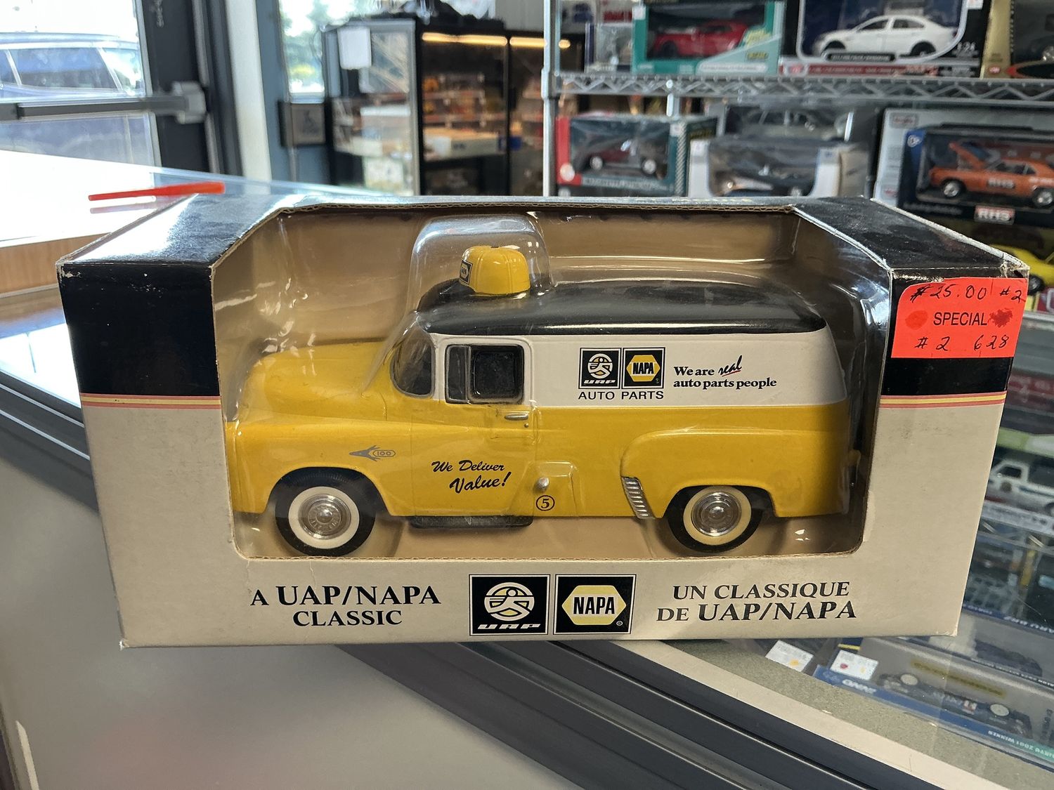 1957 Dodge panel van Napa parts yellow