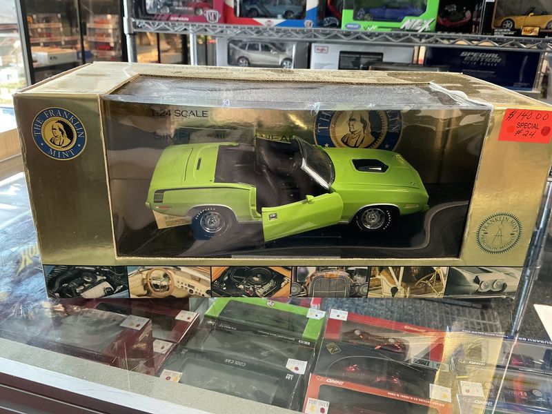 Franklin mint 1970 Plymouth hemi Cuda green