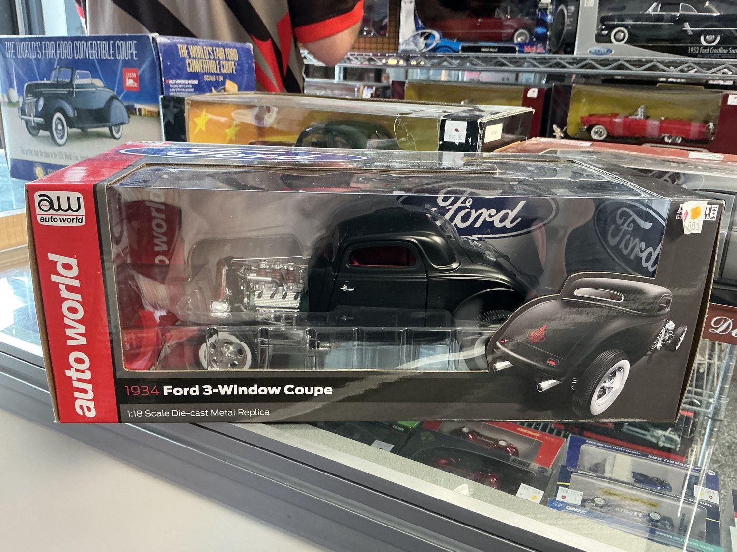 1934 Ford three window coupe black