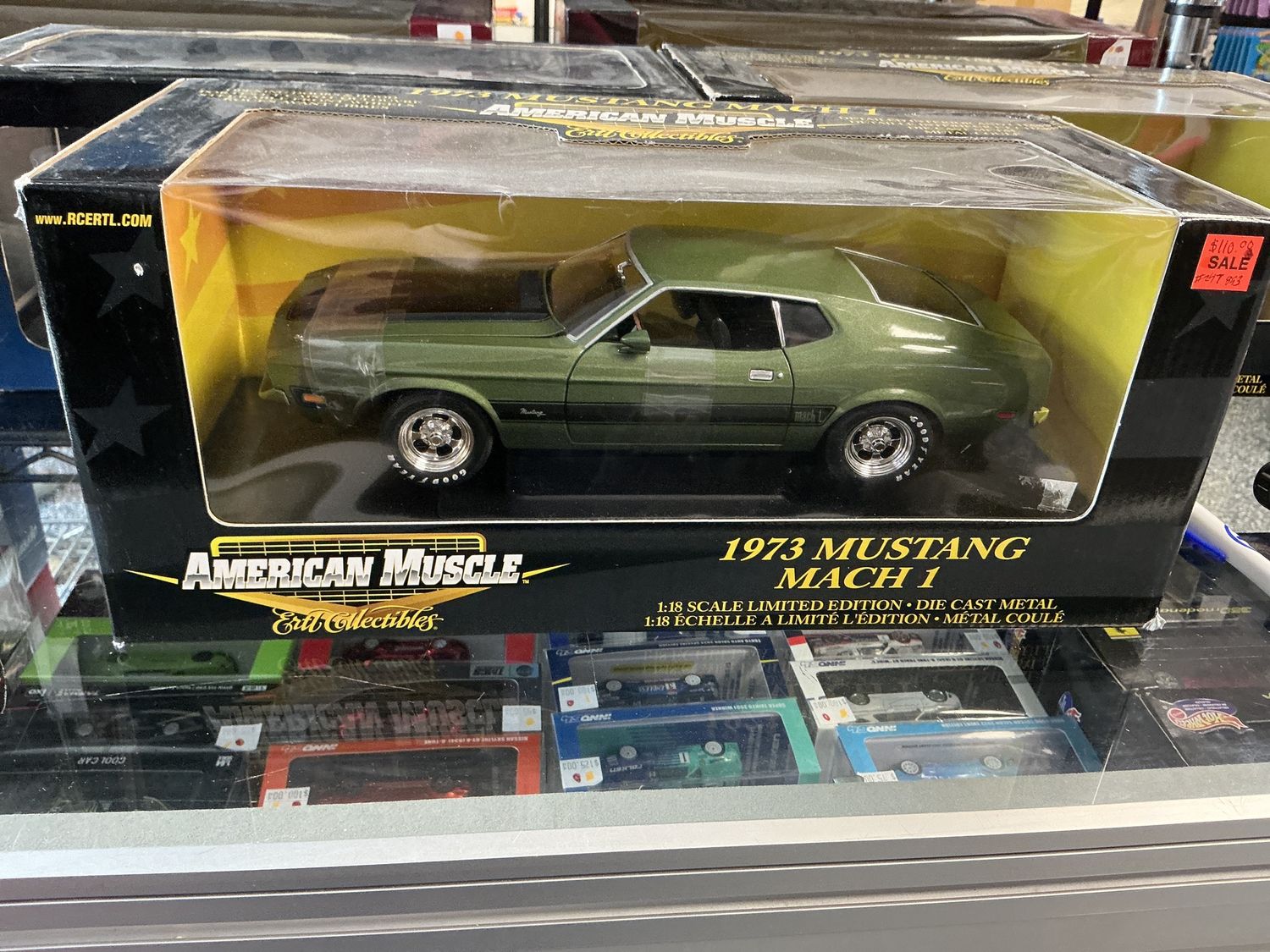 1973 Mustang Mach, one green