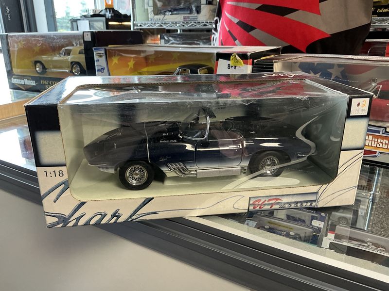 1962 Chevy Corvette Mako shark concept car blue