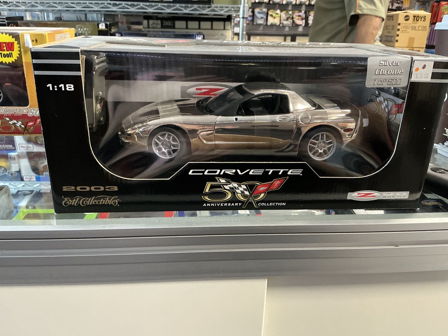 2003 Chevy Corvette, silver chrome