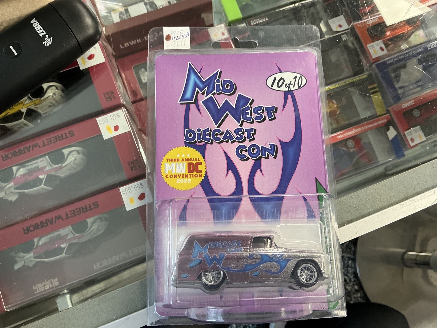 Midwest diecast car 1955 Chevy panel purple