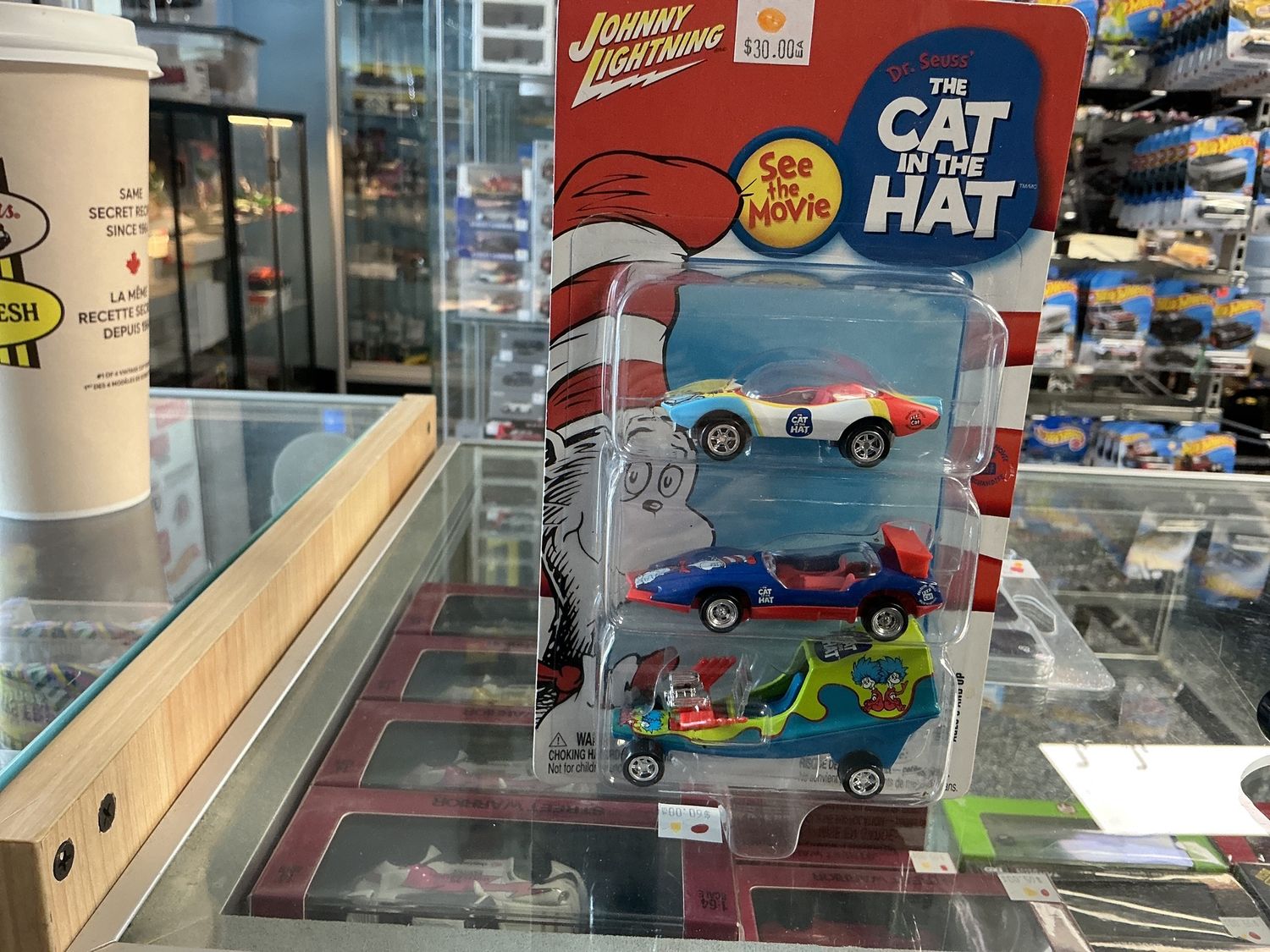 The cat in the hat, three car set