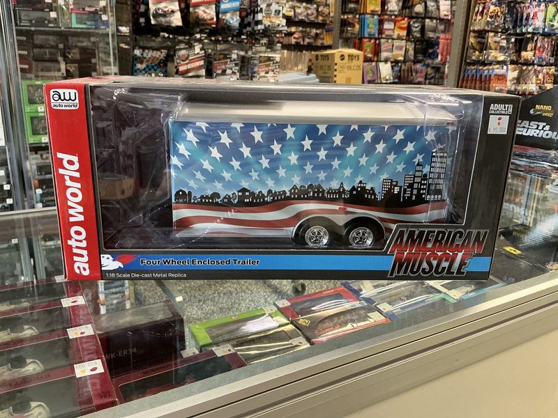 Four wheel enclosed trailer, American muscle