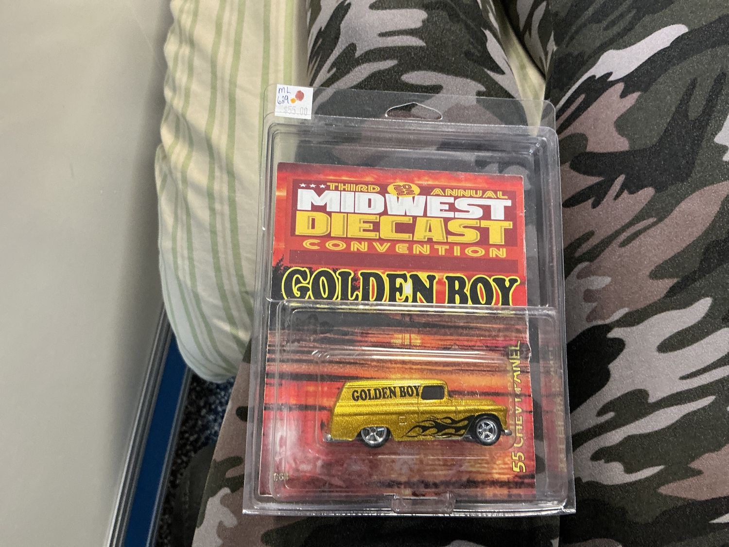 Midwest diecast convention Golden boy 1955 Chevy panel