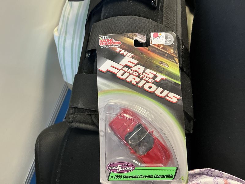 The fast and furious 1998 Chevy Corvette convertible red