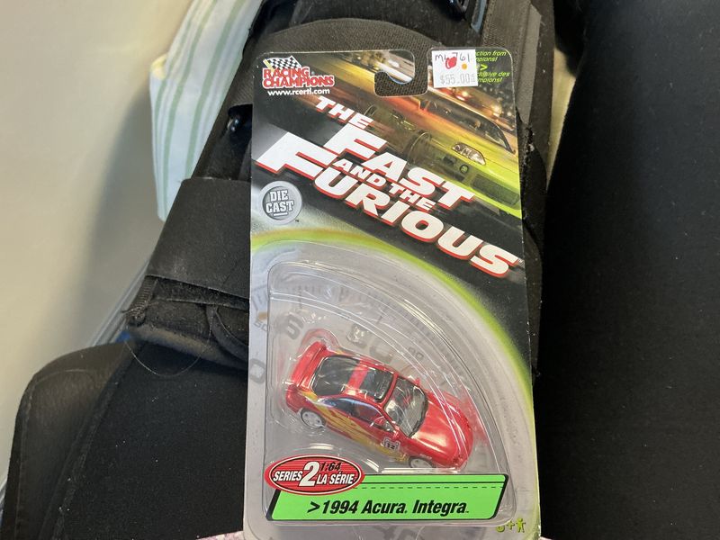 The fast and the furious 1994 Acura Integra red with yellow