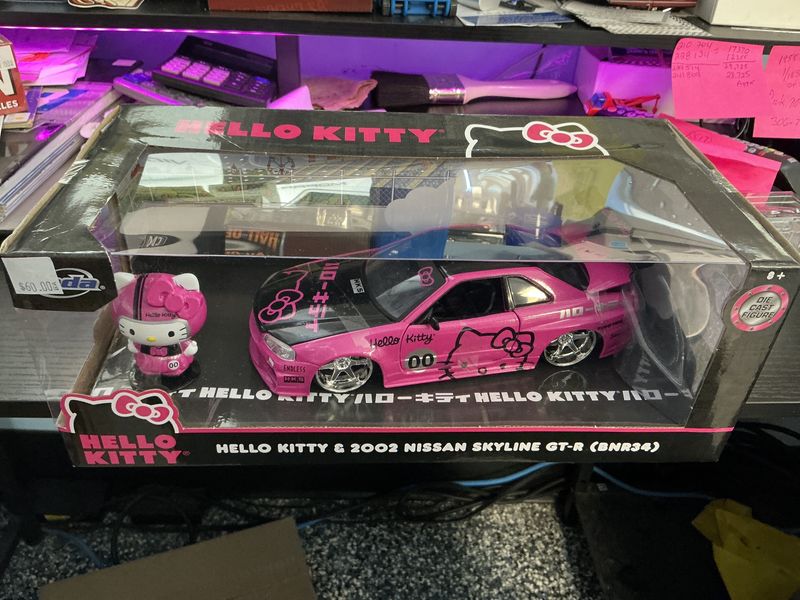 Hello Kitty, 2002 Nissan skyline GTR pink
