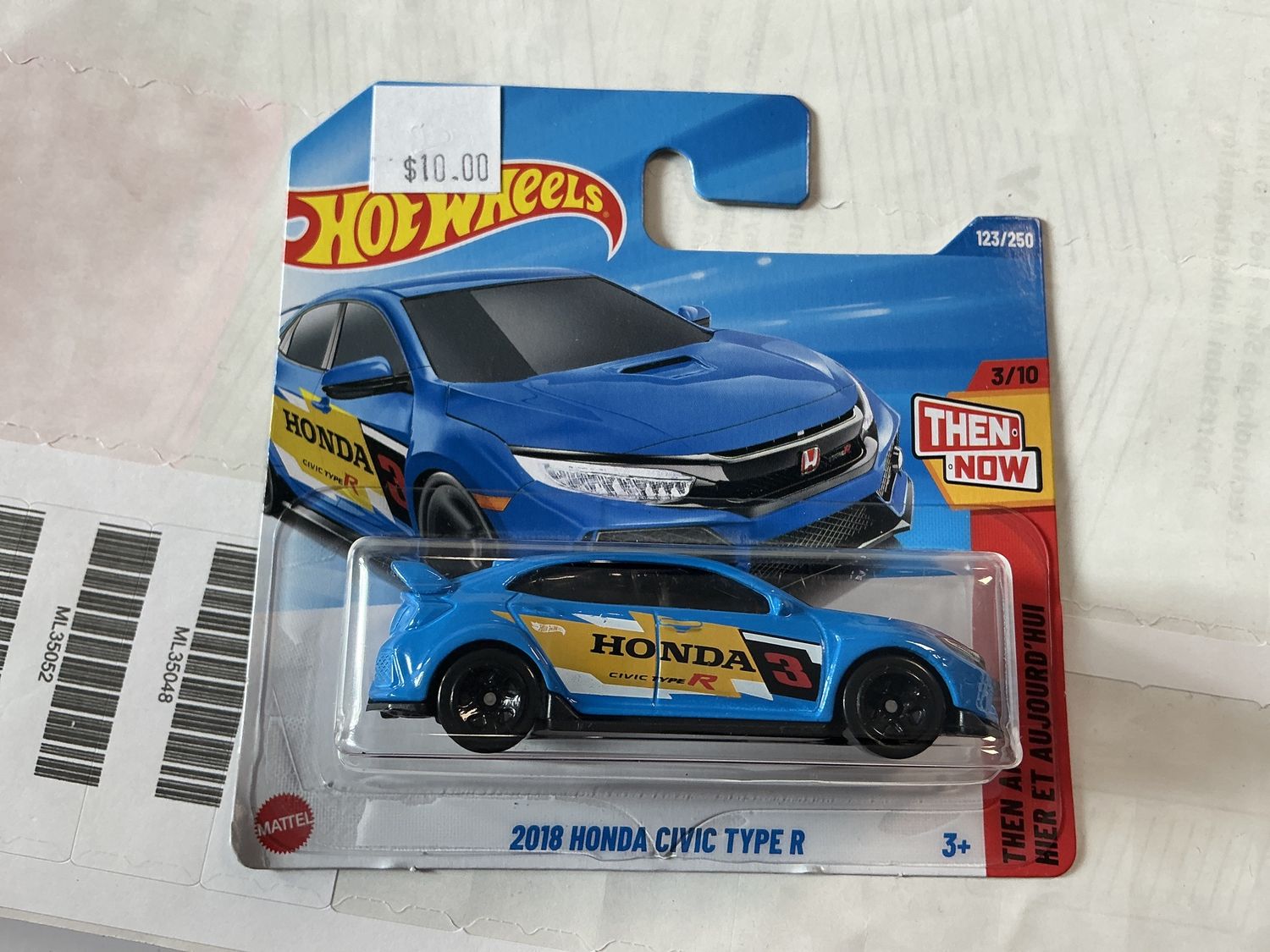 2018 Honda Civic type R blue short card