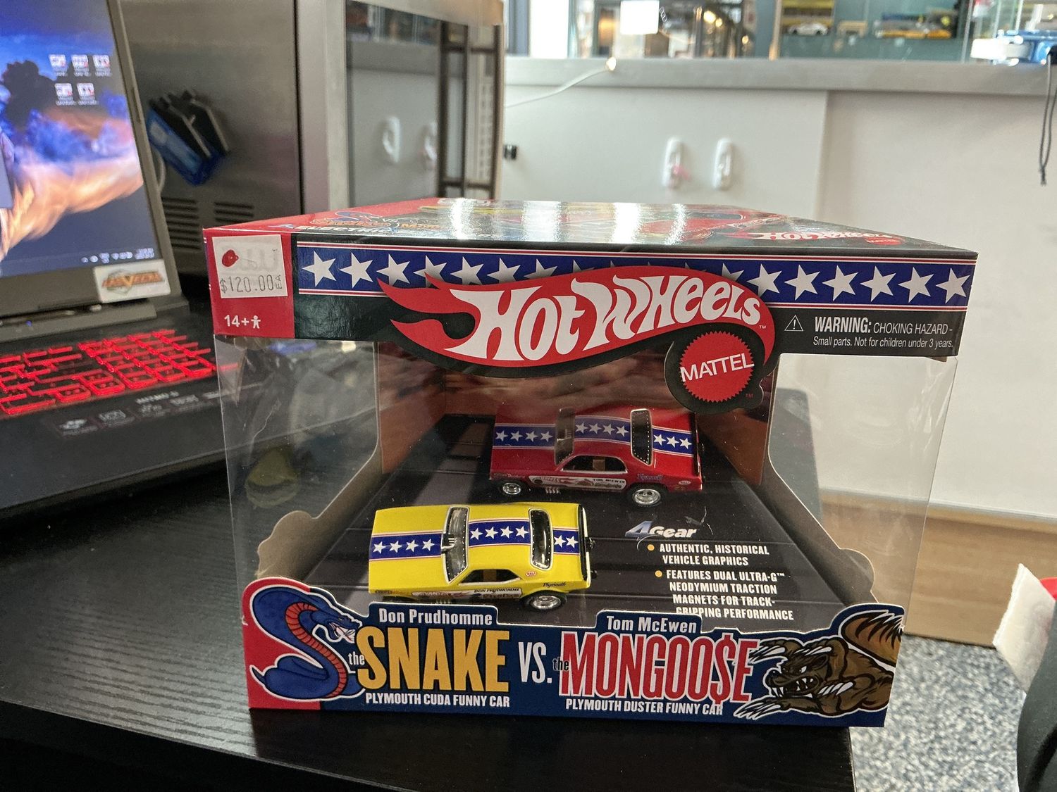 Snake and mongoose electric slot car dual set