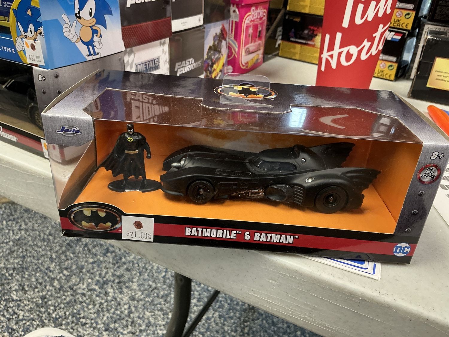 Batmobile and Batman