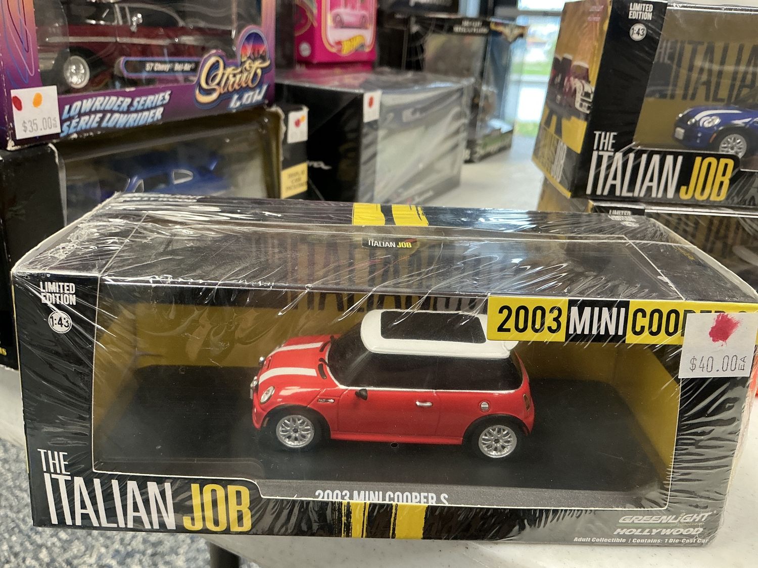 2003 mini Cooper red the Italian job