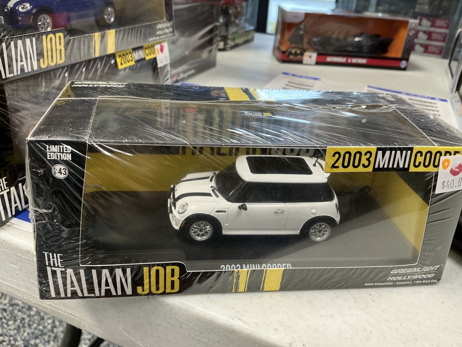 2003 mini Cooper white the Italian job