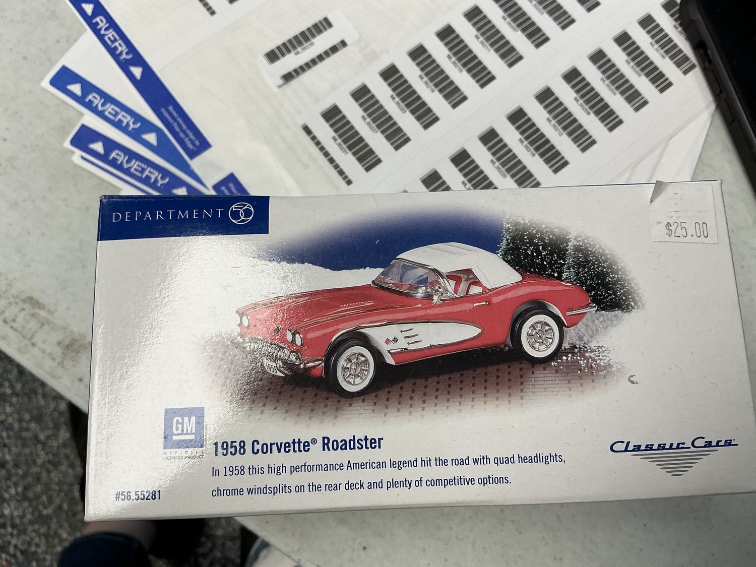 1958 Corvette roadster Christmas decoration