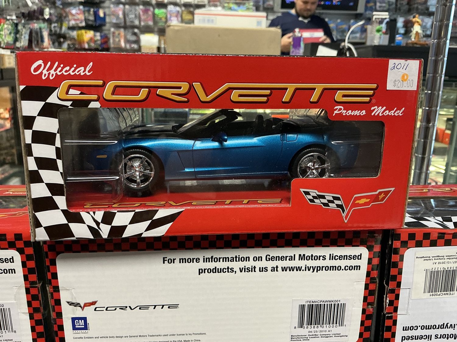 2011 Corvette convertible blue promo model