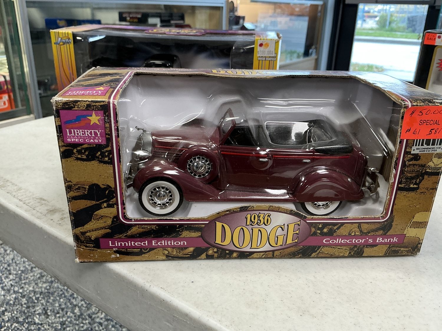 1936 Dodge collectors Bank convertible plum