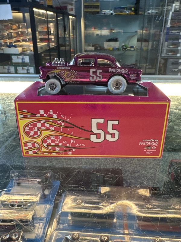 55 Chevy pink gasser