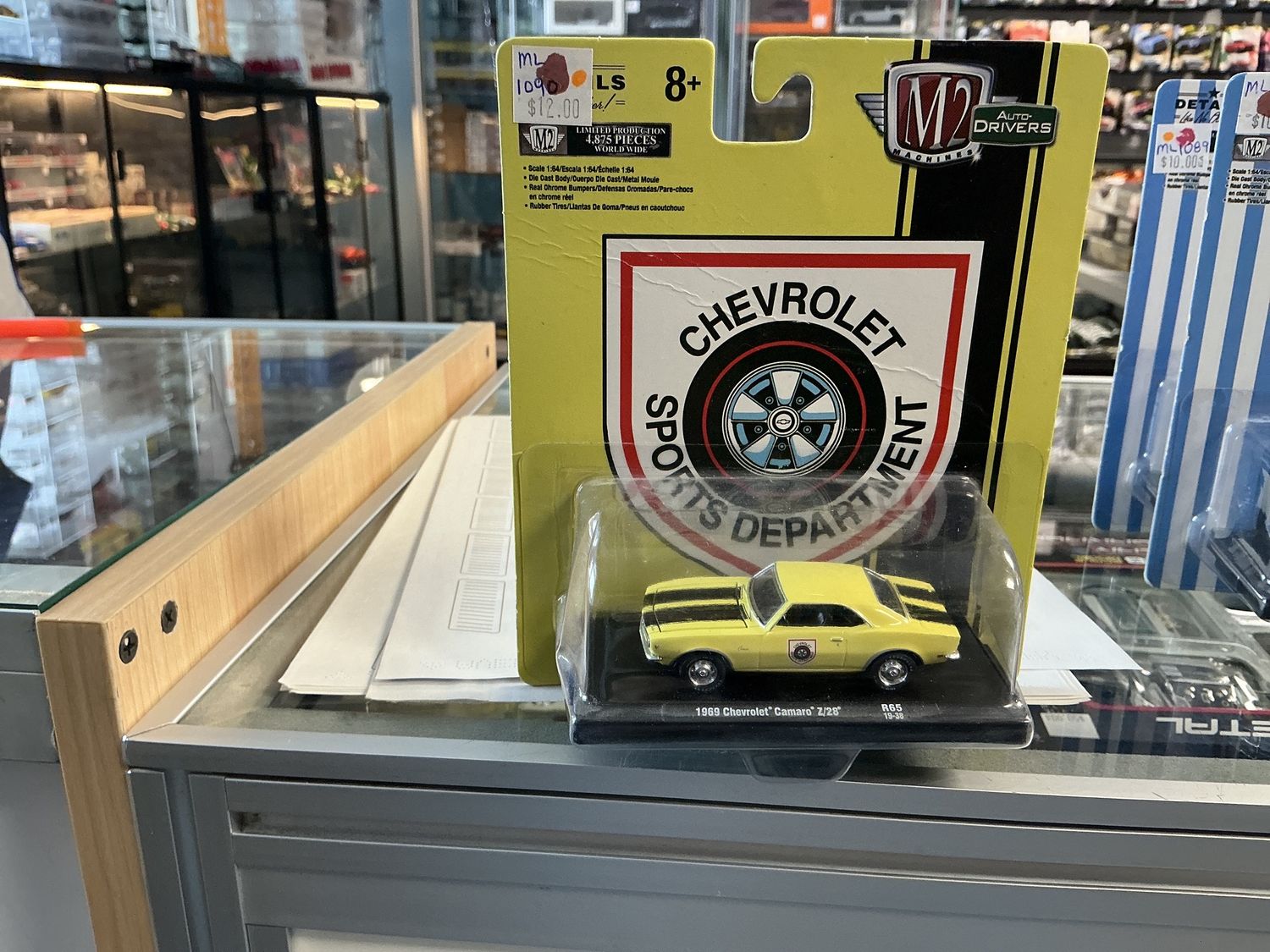 1969 Chevy Camaro Z 28 Chevy sports department yellow