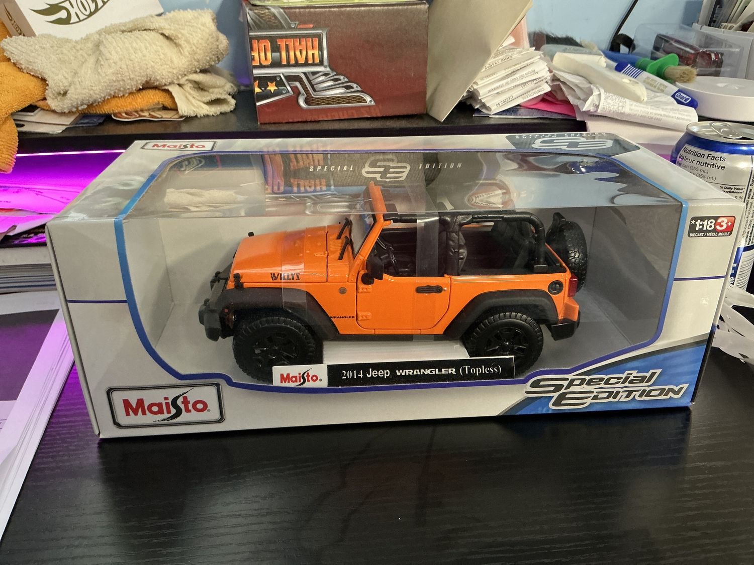 2014 Jeep Wrangler topless orange