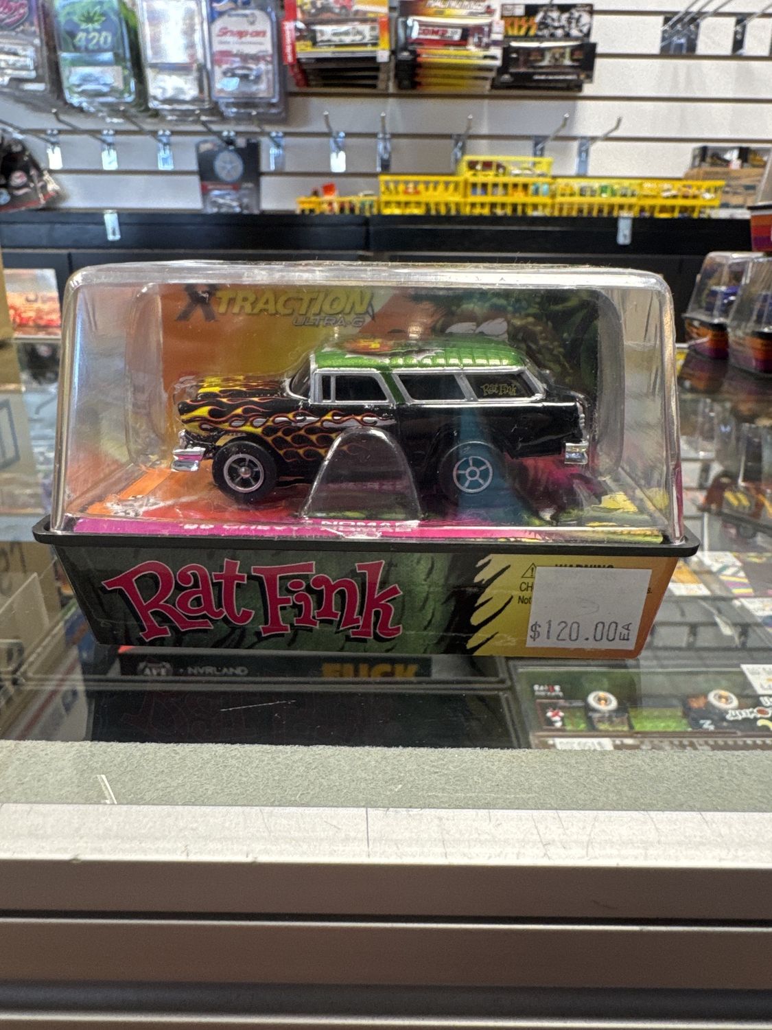 Rat fink 55 Chevy nomad slot car
