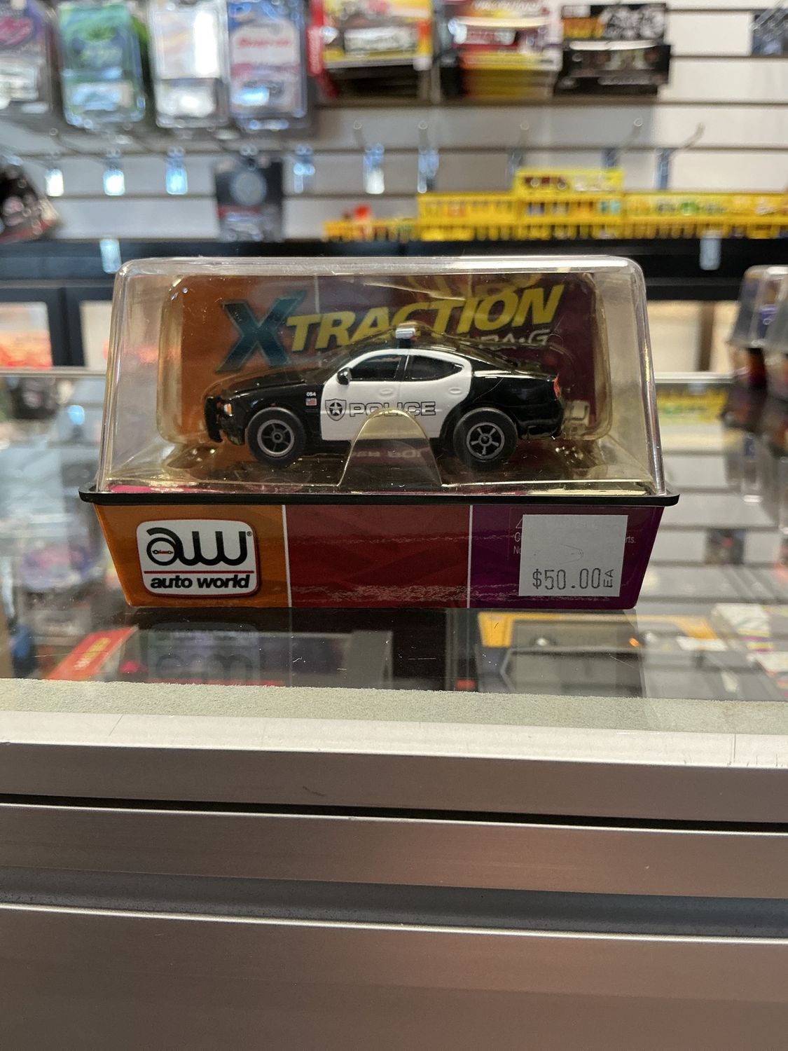 08 dodge charger police slot car black