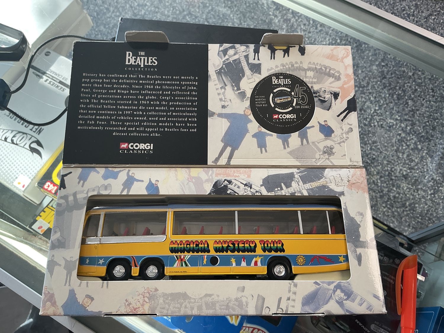 The Beatles collection Bedford Val magical mystery tour bus
