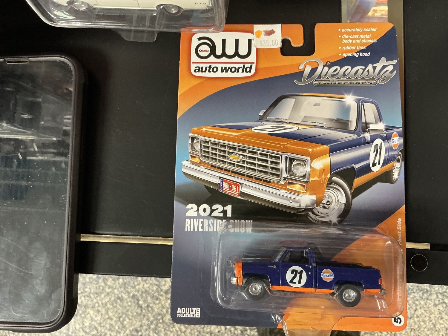 1976 Chevy Cheyenne fleet side Gulf 21 dark blue