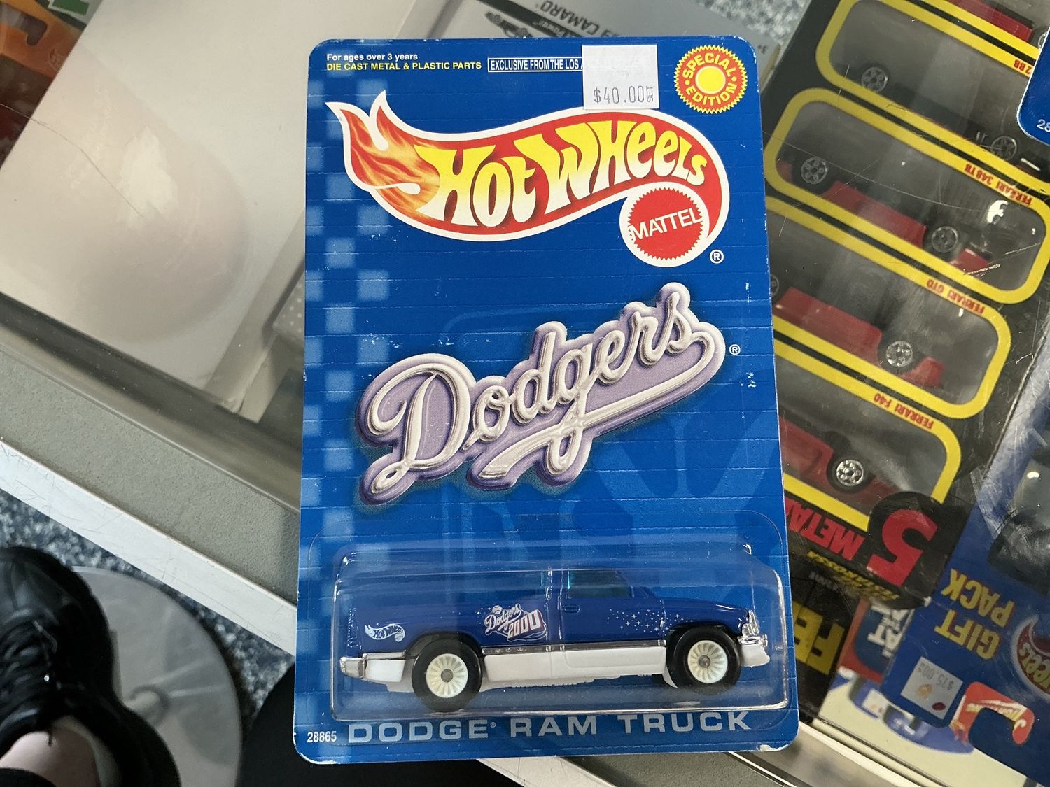 Dodgers baseball Dodge ram truck blue