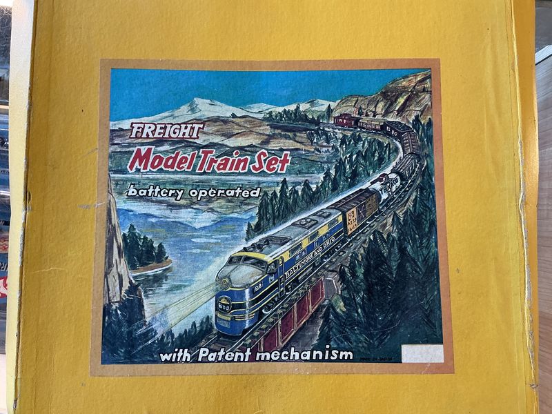 Metal Battery operated freight train set