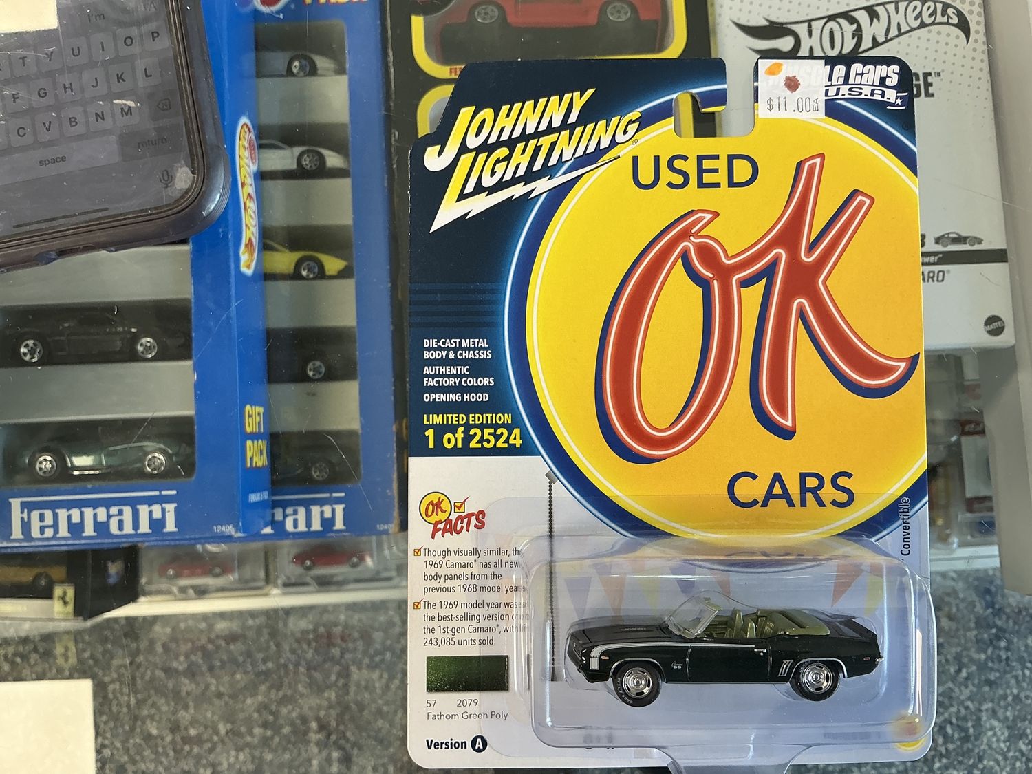 1969 Chevy Camaro R/ss convertible green