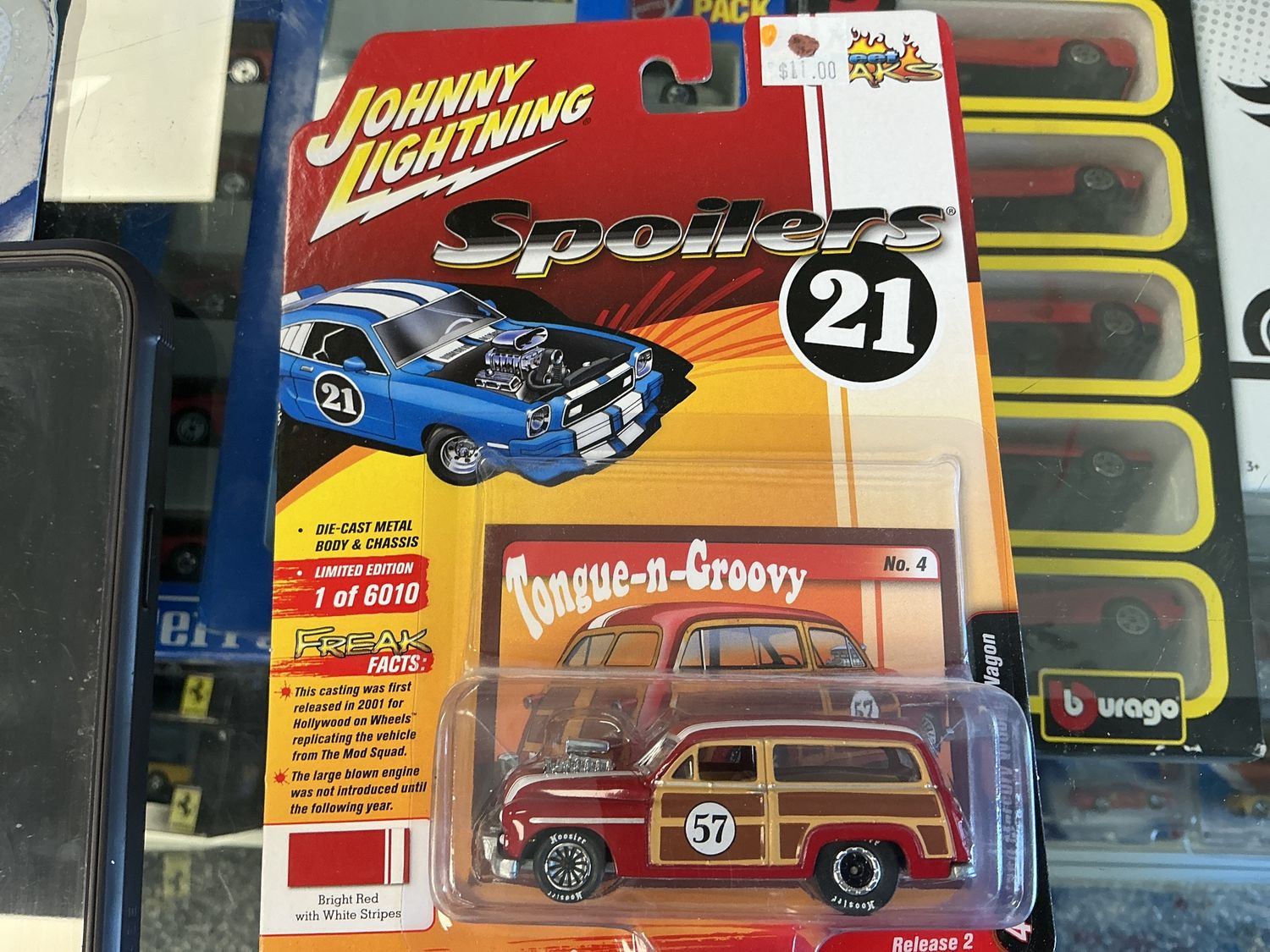 1950 Mercury Woody waggon bright red with white stripes