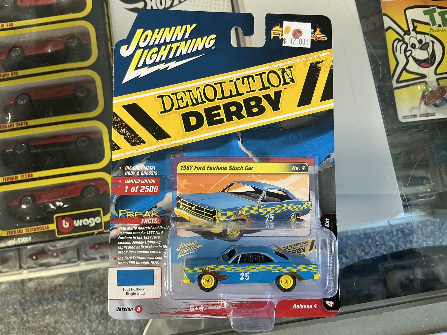 1967 Ford Fairlane stock car rattle can bright blue