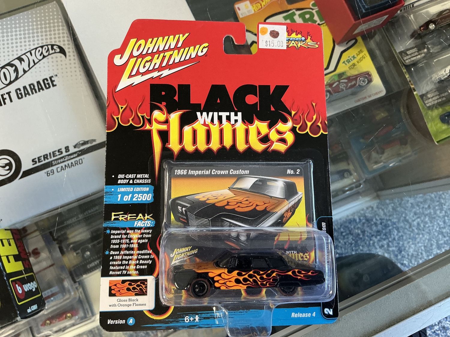 1966 imperial grand custom glass black with orange flames