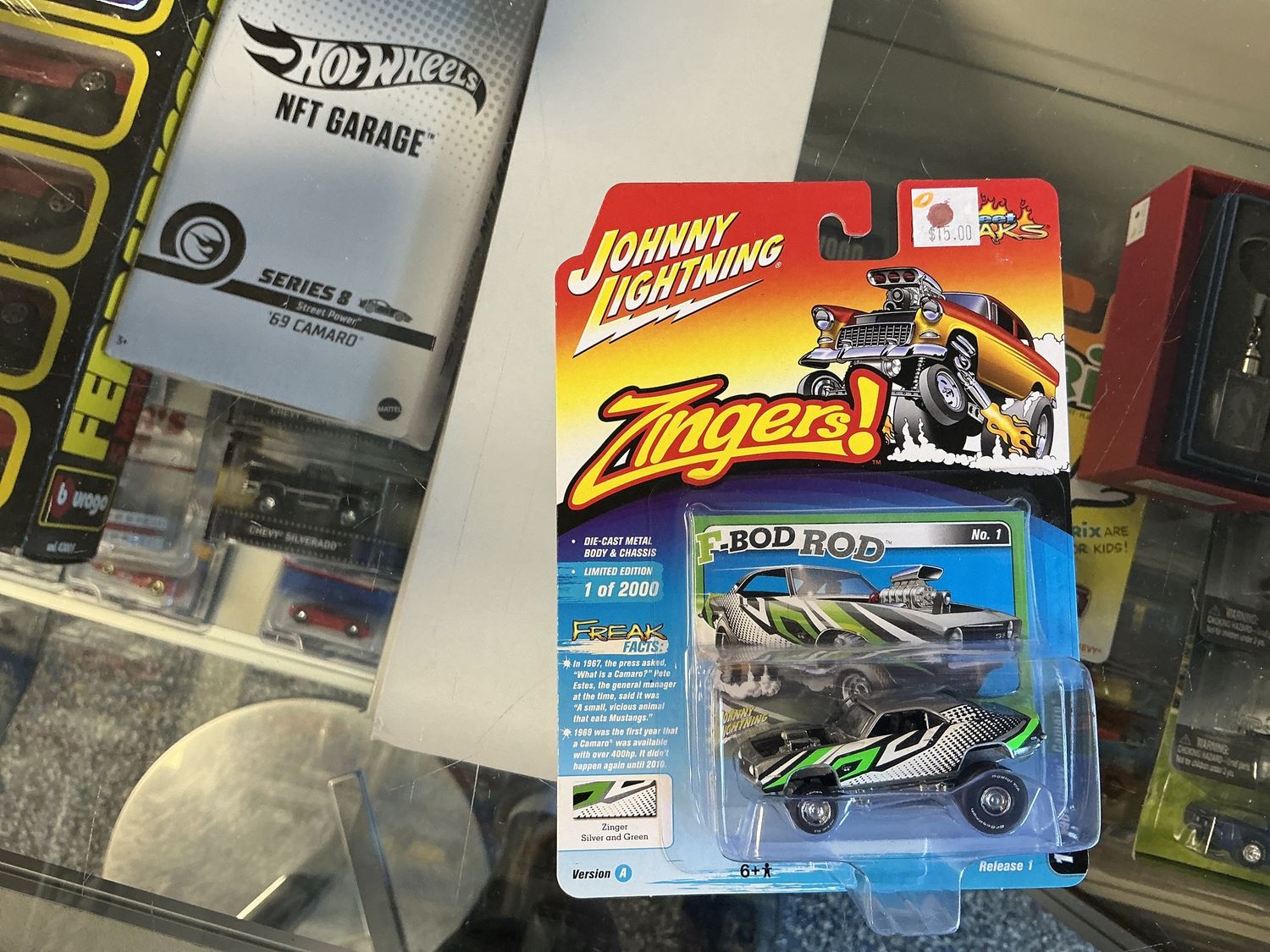 1969 Chevy Camaro, singer silver and green