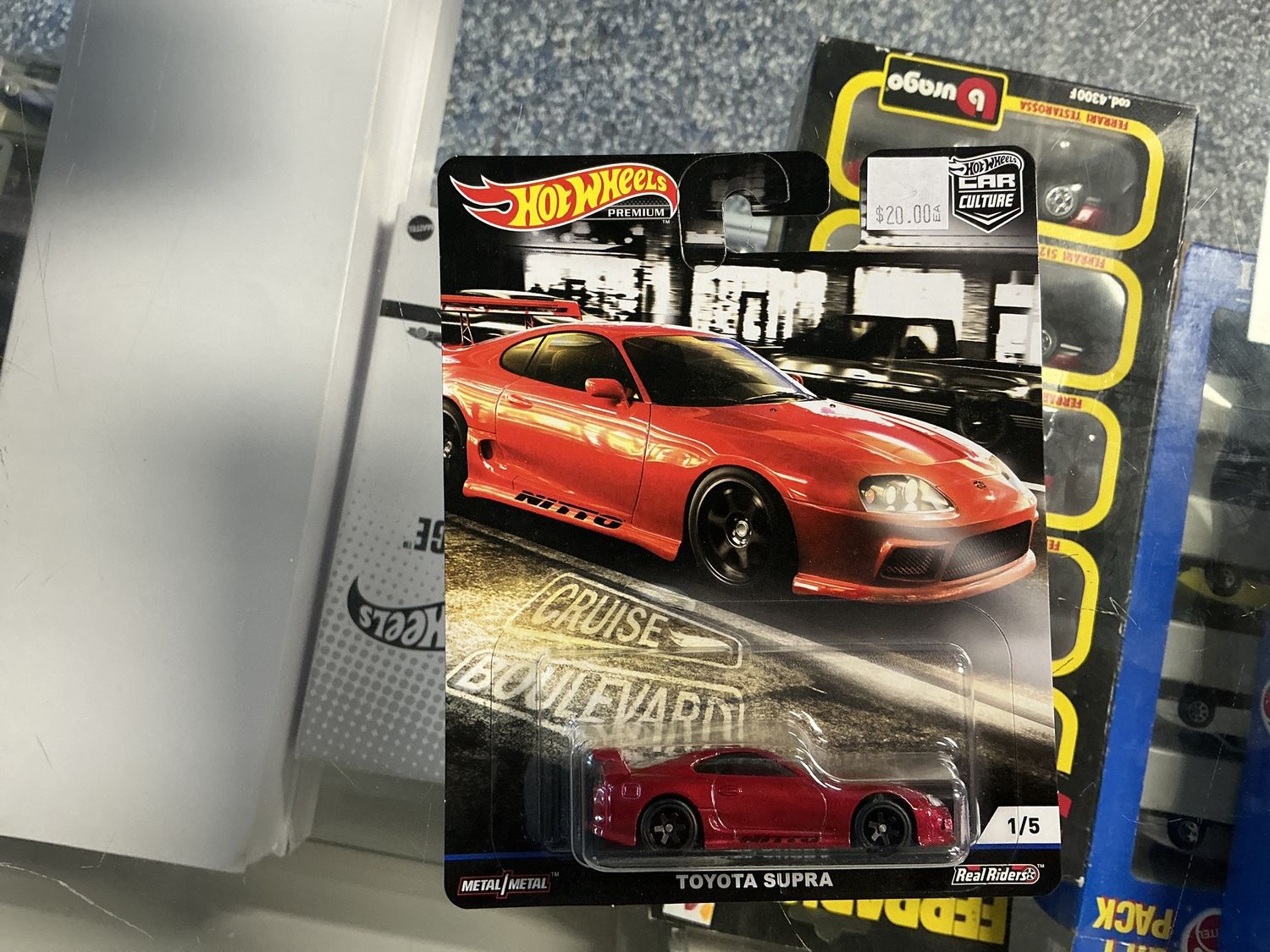 Toyota supra red Cruz Boulevard