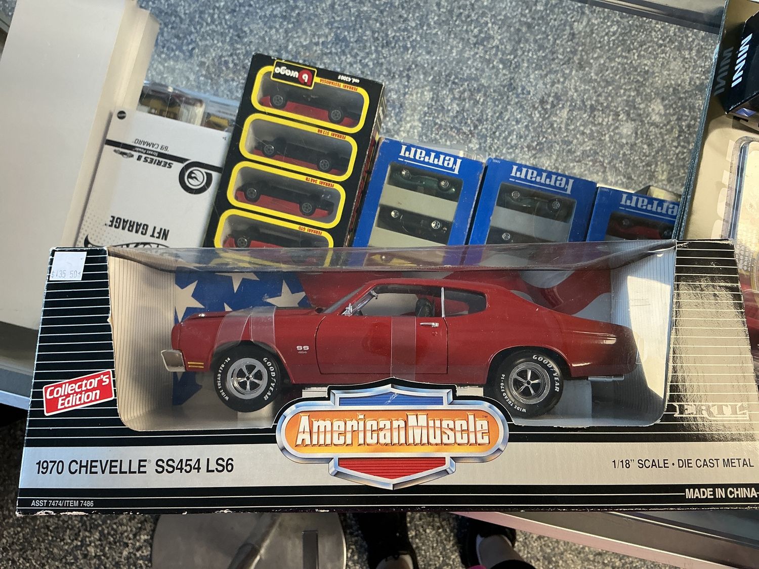 1970s Chevelle SS 454 LS six red with black stripes