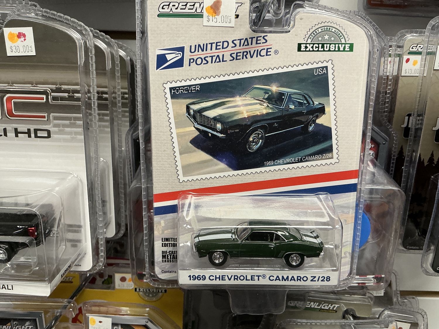 1969 Chevy Camaro Z 28 green postal Service