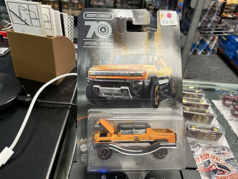 The 2022 Hummer EV orange