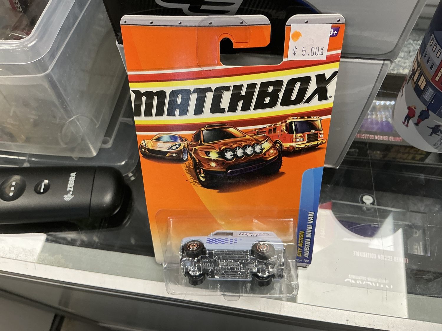 City action Austin minivan blue