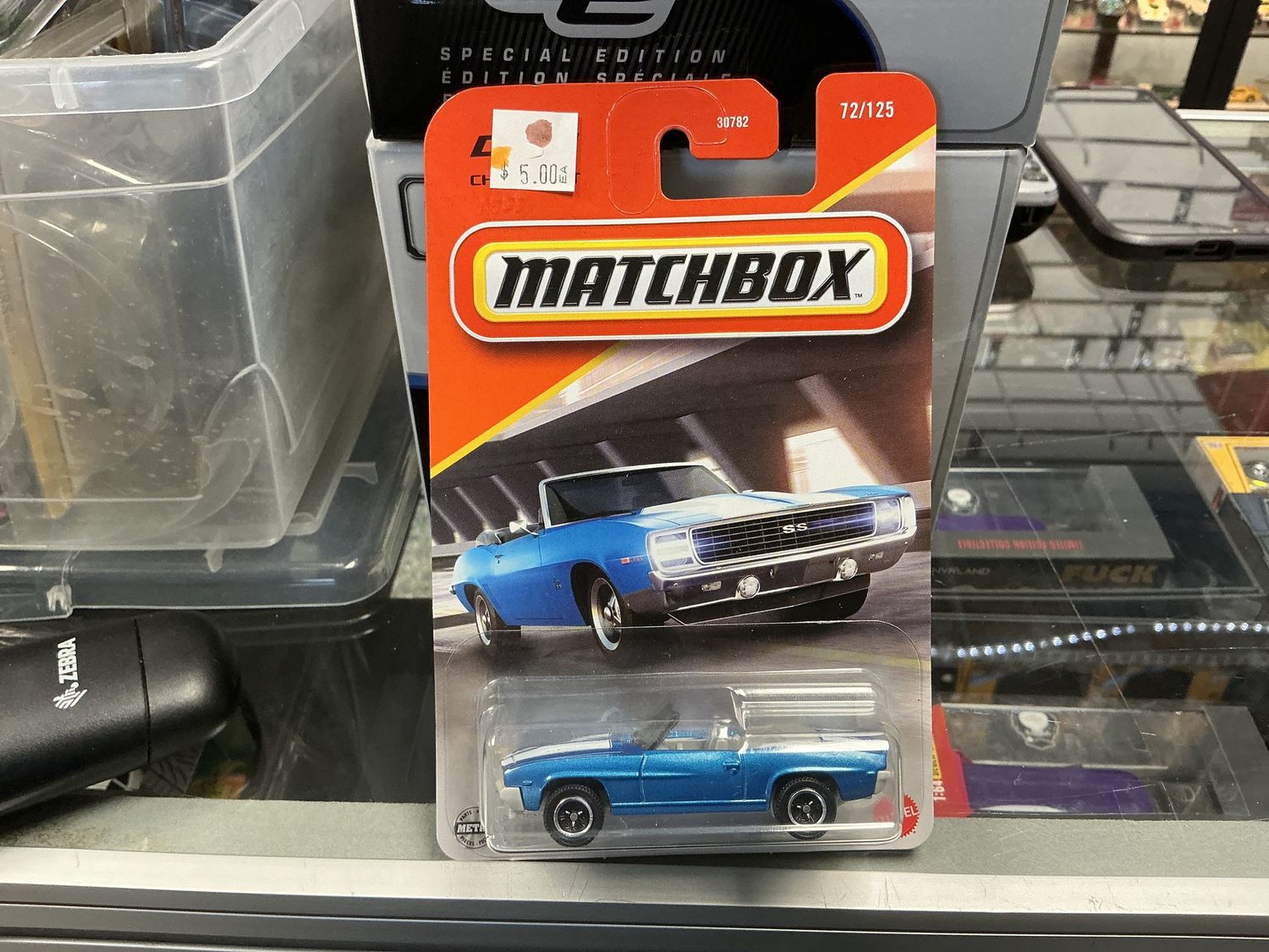 1969 Camaro SS 396 convertible blue with white stripes