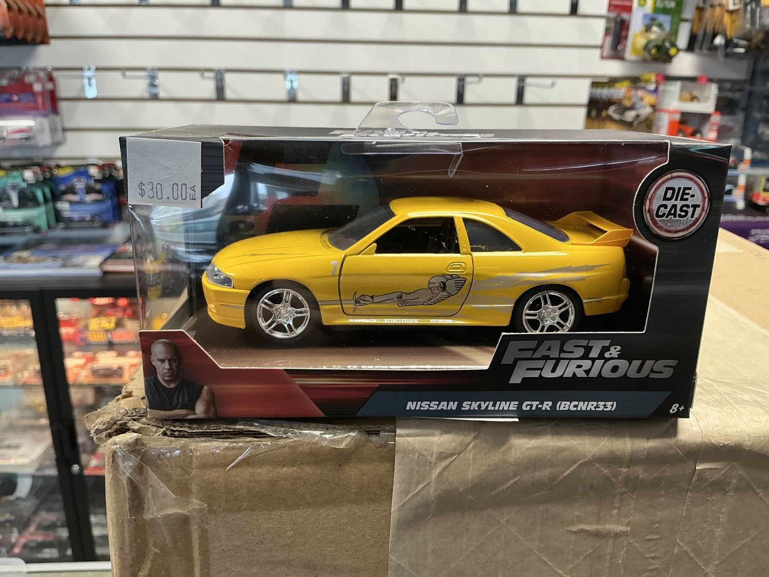 Nissan skyline GTR fast and the furious yellow