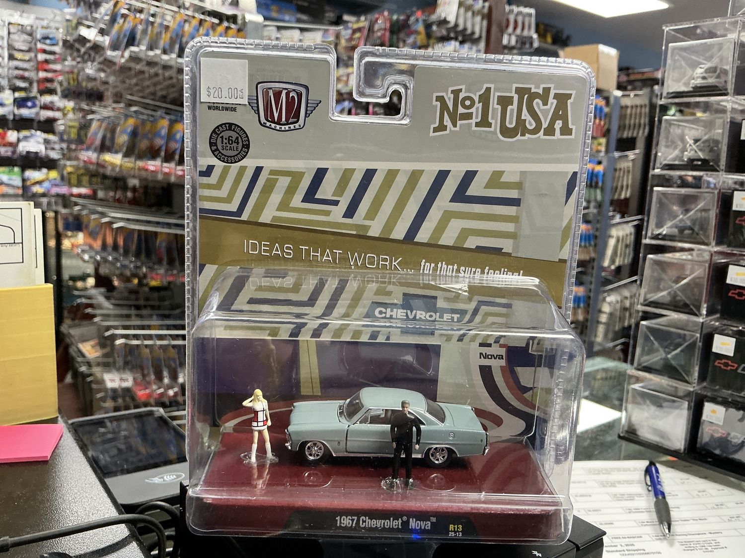 1967 Chevy nova with figures
