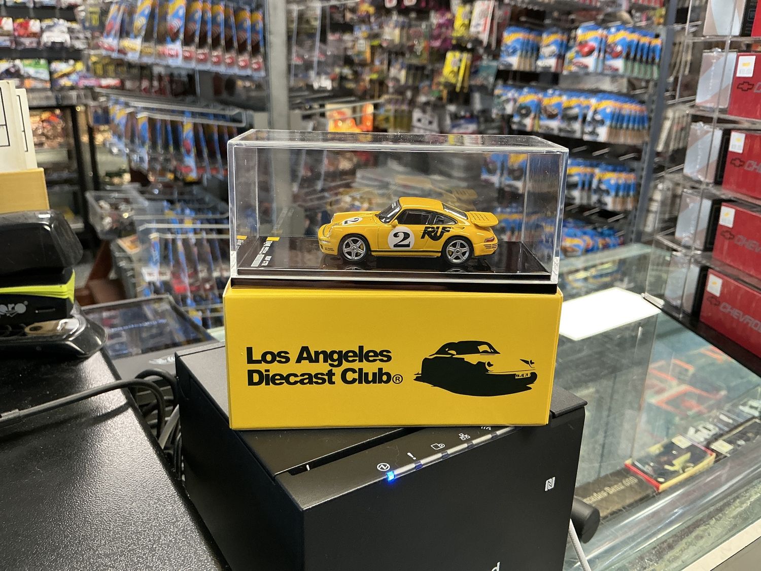 Los Angeles diecast club Porsche Blossom, yellow
