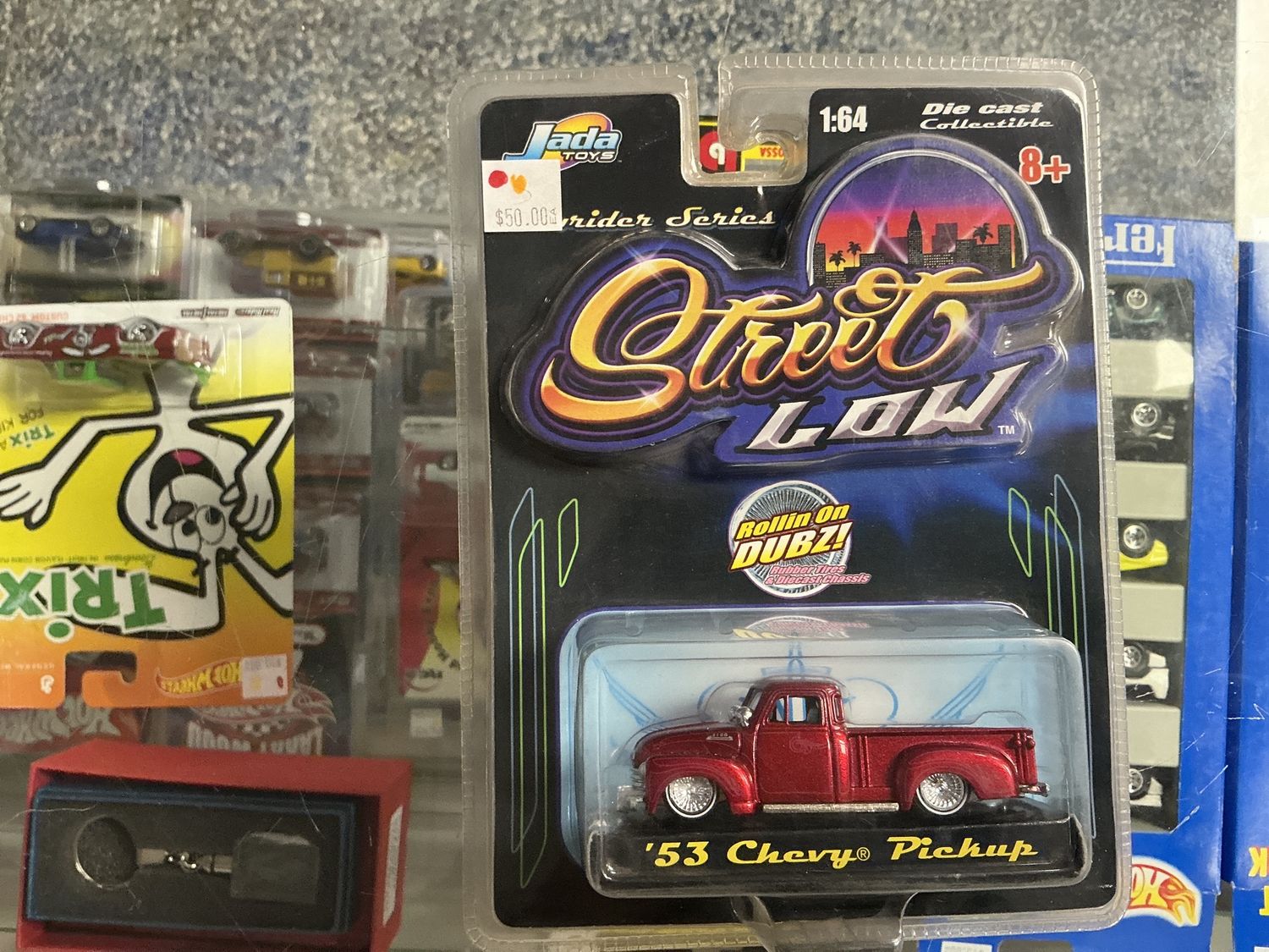 Street low 1953 Chevy pick up red